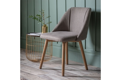 Gallery Direct Set of 2 Elliot Fabric Dining Chairs in Slate Grey Linen Gallery Direct Set of 2 Elliot Fabric Dining Chairs in Slate Grey Linen