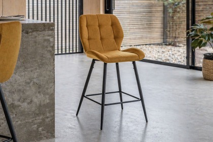 Gallery Direct Set of 2 Manford Fabric Bar Stools in Saffron Gallery Direct Set of 2 Manford Fabric Bar Stools in Saffron