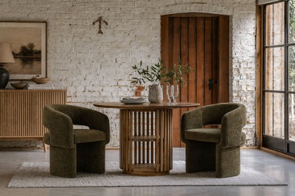 Gallery Direct Sloane Dining Chair in Green Boucle Gallery Direct Sloane Dining Chair in Green Boucle