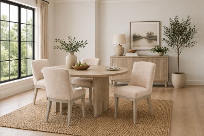 Gallery Direct Set of 2 Kelvedon Dining Chairs in Natural Boucle Gallery Direct Set of 2 Kelvedon Dining Chairs in Natural Boucle