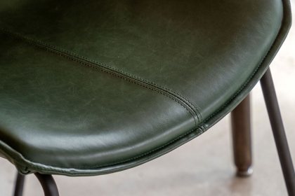 Gallery Direct Set of 2 Hawking Dining Chairs in Green PU Leather Gallery Direct Set of 2 Hawking Dining Chairs in Green PU Leather