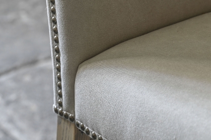 Gallery Direct Set of 2 Rex Fabric Bar Stools in Cement Grey Linen Gallery Direct Set of 2 Rex Fabric Bar Stools in Cement Grey Linen