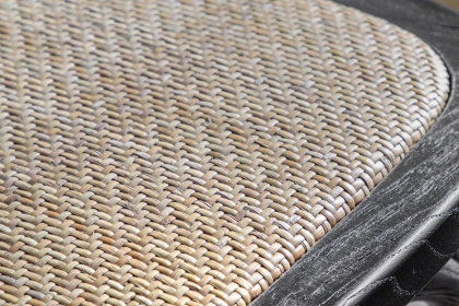 Gallery Direct Set of 2 Cafe Black Oak Bar Stools with Rattan Seat Gallery Direct Set of 2 Cafe Black Oak Bar Stools with Rattan Seat