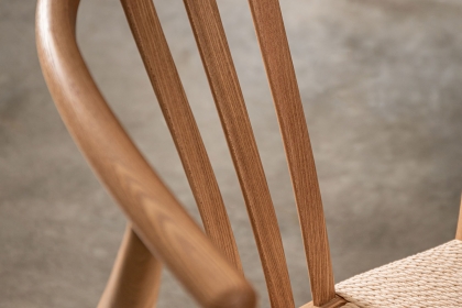 Gallery Direct Set of 2 Whitney Natural Elm Wishbone Back Dining Chairs with Woven Seat Gallery Direct Set of 2 Whitney Natural Elm Wishbone Back Dining Chairs with Woven Seat