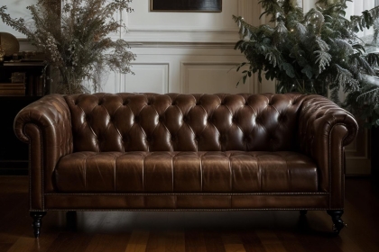 Buckingham Leather Chesterfield 4 Seater Sofa in Vintage Cognac Buckingham Leather Chesterfield 4 Seater Sofa in Vintage Cognac