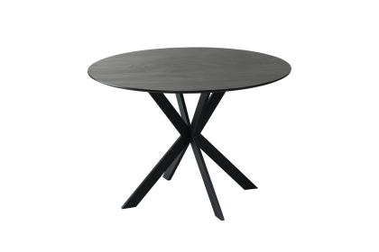 Sadie Industrial 110cm Round Dining Table in Smoke Finish Sadie Industrial 110cm Round Dining Table in Smoke Finish