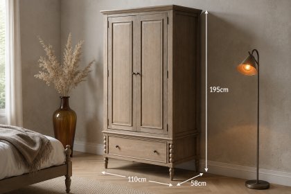 Gallery Direct Artisan Limewash Oak Wardrobe Gallery Direct Artisan Limewash Oak Wardrobe