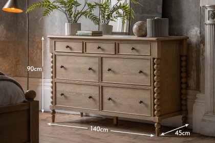 Gallery Direct Artisan Limewash Oak 7 Drawer Chest of Drawers Gallery Direct Artisan Limewash Oak 7 Drawer Chest of Drawers