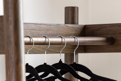 Gallery Direct Hatfield Smoked Oak Open Wardrobe Gallery Direct Hatfield Smoked Oak Open Wardrobe