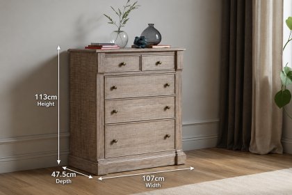 Gallery Direct Vancouver Rustic 5 Drawer Chest of Drawers Gallery Direct Vancouver Rustic 5 Drawer Chest of Drawers