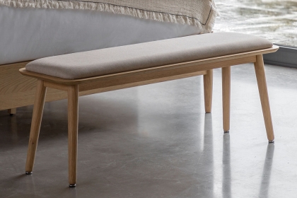 Gallery Direct Hatfield Natural Oak Upholstered Bench Gallery Direct Hatfield Natural Oak Upholstered Bench