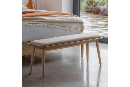 Gallery Direct Hatfield Natural Oak Upholstered Bench Gallery Direct Hatfield Natural Oak Upholstered Bench