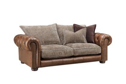 Atlantis Fabric & Leather Mix Standard Back 3.5 Seater Sofa Atlantis Fabric & Leather Mix Standard Back 3.5 Seater Sofa