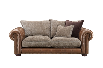 Atlantis Fabric & Leather Mix Standard Back 3 Seater Sofa Atlantis Fabric & Leather Mix Standard Back 3 Seater Sofa