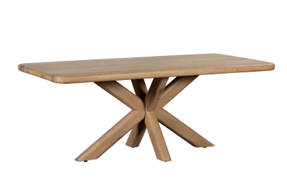Flynn Natural Oak 200cm Star Base Dining Table Flynn Natural Oak 200cm Star Base Dining Table