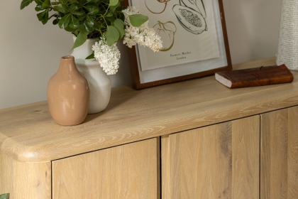 Flynn Natural Oak Wide Sideboard Flynn Natural Oak Wide Sideboard