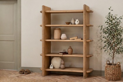 Flynn Natural Oak Open Display Bookcase Flynn Natural Oak Open Display Bookcase