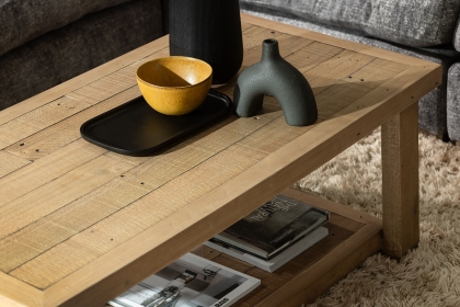 Oakley Reclaimed Wood Coffee Table in Rustic Buff Finish Oakley Reclaimed Wood Coffee Table in Rustic Buff Finish