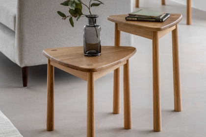 Gallery Direct Wycombe Oak Nest of Tables Gallery Direct Wycombe Oak Nest of Tables