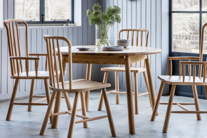 Gallery Direct Wycombe Oak Round Extending Dining Table Gallery Direct Wycombe Oak Round Extending Dining Table