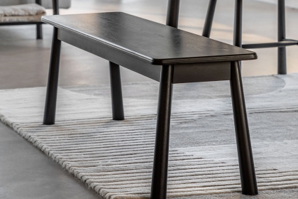 Gallery Direct Wycombe Black Oak Dining Bench Gallery Direct Wycombe Black Oak Dining Bench
