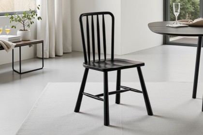 Gallery Direct Wycombe Black Oak Dining Chairs (Pair) Gallery Direct Wycombe Black Oak Dining Chairs (Pair)