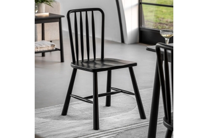 Gallery Direct Wycombe Black Oak Dining Chairs (Pair) Gallery Direct Wycombe Black Oak Dining Chairs (Pair)