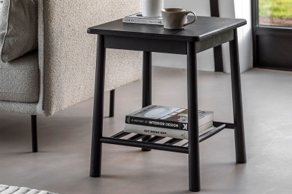 Gallery Direct Wycombe Black Oak Side Table Gallery Direct Wycombe Black Oak Side Table