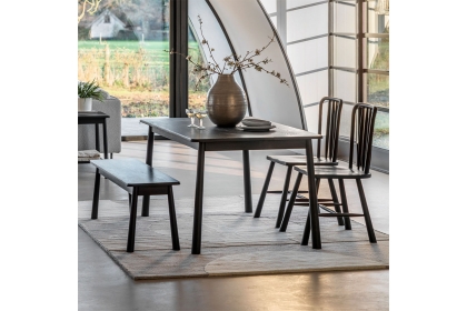 Gallery Direct Wycombe Black Oak Dining Table Gallery Direct Wycombe Black Oak Dining Table