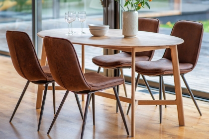 Gallery Direct Madrid Oval Dining Table in Oak Gallery Direct Madrid Oval Dining Table in Oak