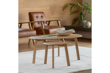 Gallery Direct Madrid Coffee Table Nest in Oak Gallery Direct Madrid Coffee Table Nest in Oak