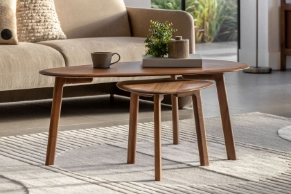 Gallery Direct Madrid Coffee Table Nest in Walnut Gallery Direct Madrid Coffee Table Nest in Walnut