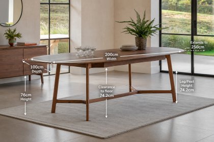Gallery Direct Madrid Extending Dining Table in Walnut Gallery Direct Madrid Extending Dining Table in Walnut