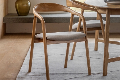 Gallery Direct Madrid Upholstered Dining Chair in Oak (Pair) Gallery Direct Madrid Upholstered Dining Chair in Oak (Pair)