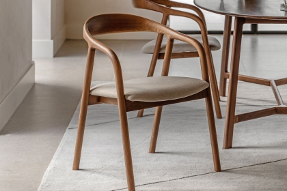 Gallery Direct Madrid Upholstered Dining Chair in Walnut (Pair) Gallery Direct Madrid Upholstered Dining Chair in Walnut (Pair)