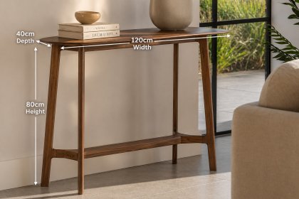 Gallery Direct Madrid Console Table in Walnut Gallery Direct Madrid Console Table in Walnut