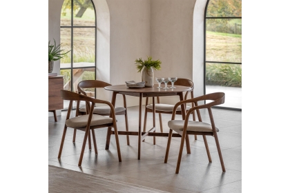 Gallery Direct Madrid Round Dining Table in Walnut Gallery Direct Madrid Round Dining Table in Walnut