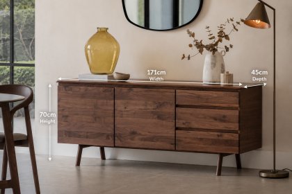 Gallery Direct Madrid Large Sideboard in Walnut Gallery Direct Madrid Large Sideboard in Walnut