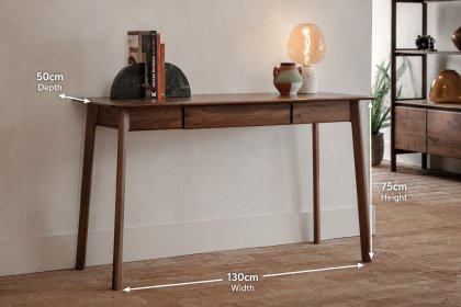 Gallery Direct Madrid 1 Drawer Desk in Walnut Gallery Direct Madrid 1 Drawer Desk in Walnut
