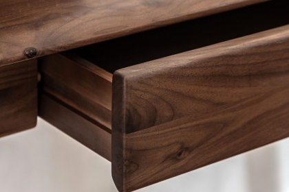 Gallery Direct Madrid 1 Drawer Desk in Walnut Gallery Direct Madrid 1 Drawer Desk in Walnut