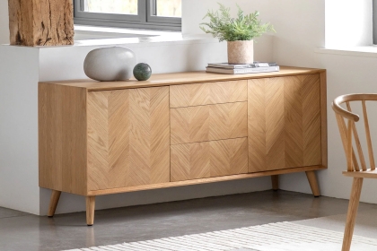 Gallery Direct Milano Oak Large Sideboard Gallery Direct Milano Oak Large Sideboard