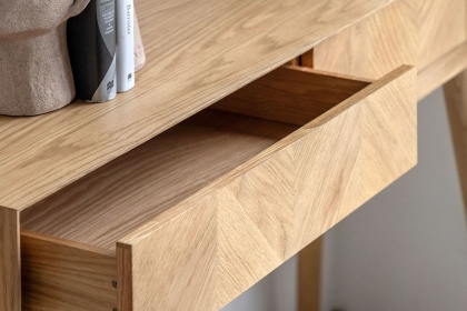 Gallery Direct Milano Oak 2 Drawer Console Table Gallery Direct Milano Oak 2 Drawer Console Table