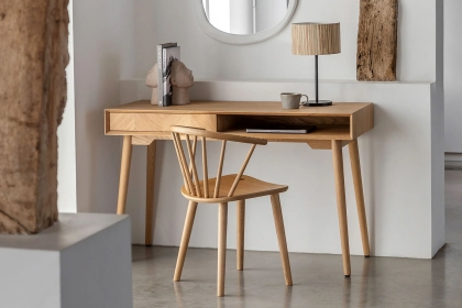 Gallery Direct Milano Oak 1 Drawer Desk Gallery Direct Milano Oak 1 Drawer Desk