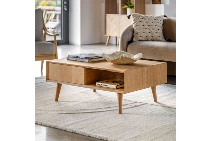 Gallery Direct Milano Oak Drawer Coffee Table Gallery Direct Milano Oak Drawer Coffee Table