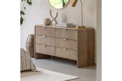 Gallery Direct Colonna Mango Wood 6 Drawer Chest of Drawers Gallery Direct Colonna Mango Wood 6 Drawer Chest of Drawers