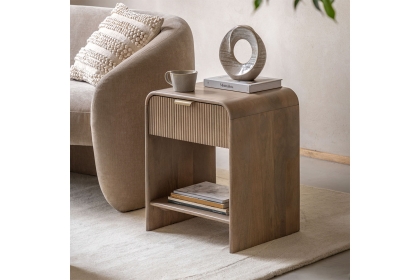 Gallery Direct Colonna Mango Wood Large Bedside Table Gallery Direct Colonna Mango Wood Large Bedside Table