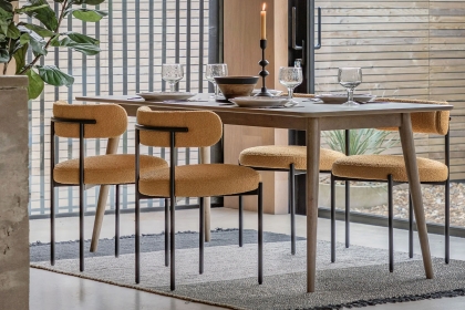 Gallery Direct Panelled Smoked Oak Dining Table Gallery Direct Panelled Smoked Oak Dining Table