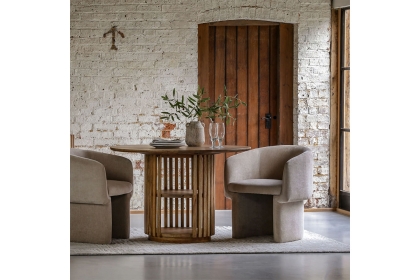 Gallery Direct Voss Mango Wood Slatted Dining Table Gallery Direct Voss Mango Wood Slatted Dining Table