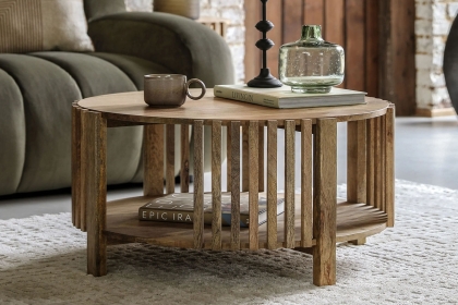 Gallery Direct Voss Mango Wood Slatted Coffee Table Gallery Direct Voss Mango Wood Slatted Coffee Table
