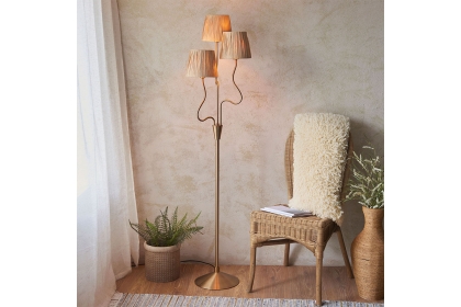 Gallery Direct Wriggle 3 Floor Lamp Brushed Aged Brass Gallery Direct Wriggle 3 Floor Lamp Brushed Aged Brass